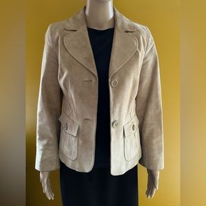 Loft Genuine Suede Tan Blazer